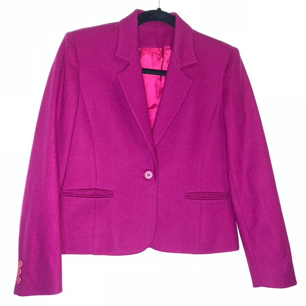 Vintage Fuchsia Blazer Size 4 EVC Beautiful Color